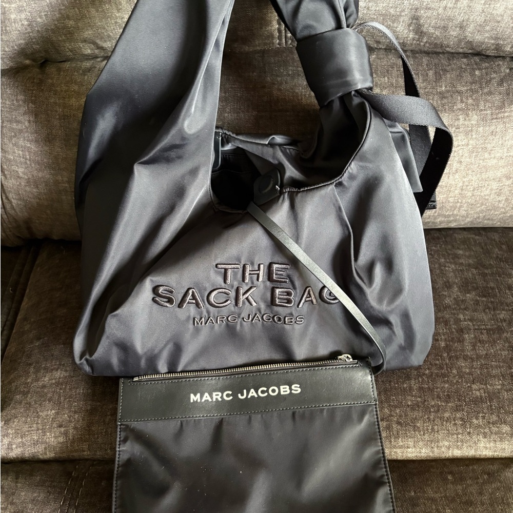Marc Jacobs Black Sack Bag with Pouch